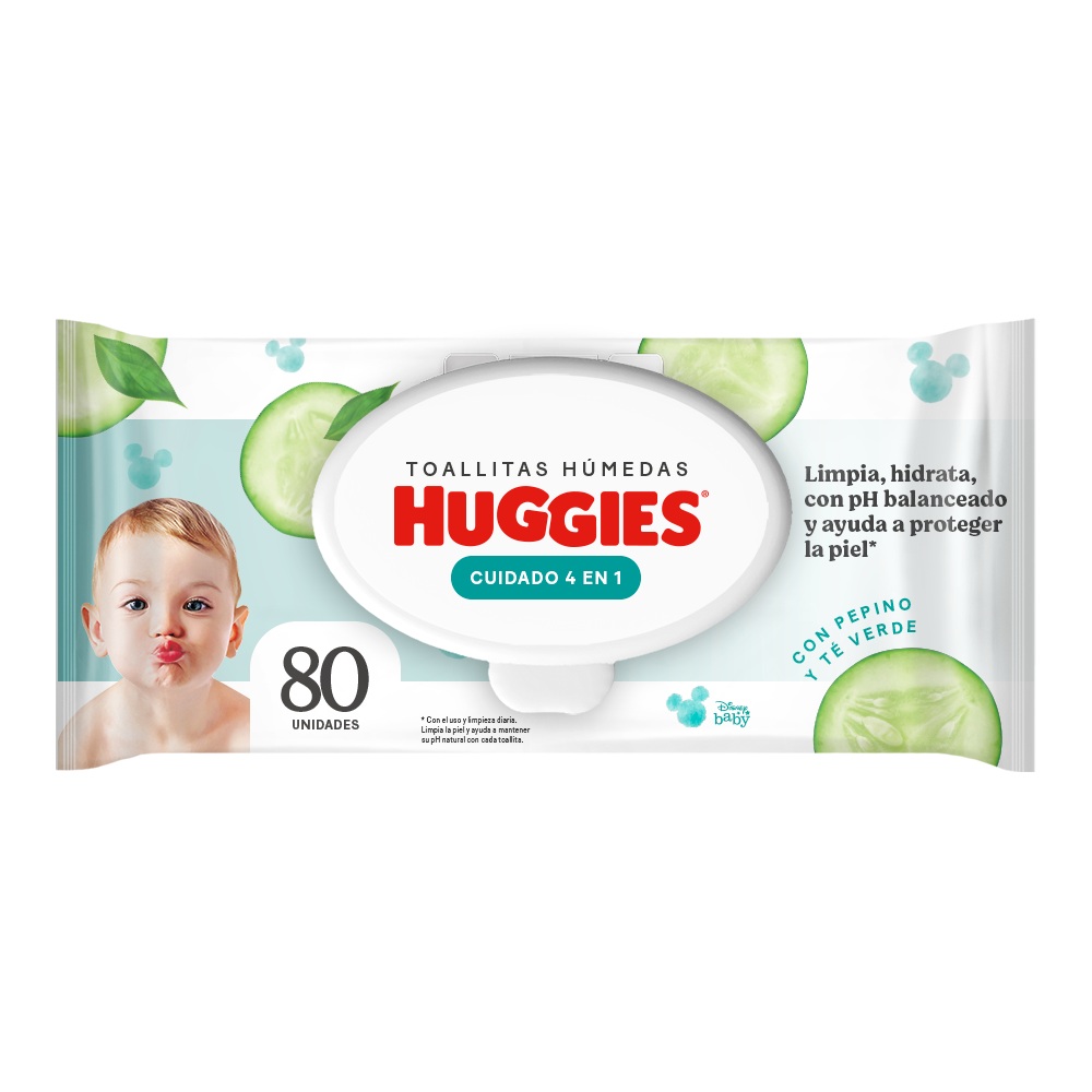 Toallitas Húmedas Huggies Cuidado 4 en 1 ( 3 x 80 UD ) 1