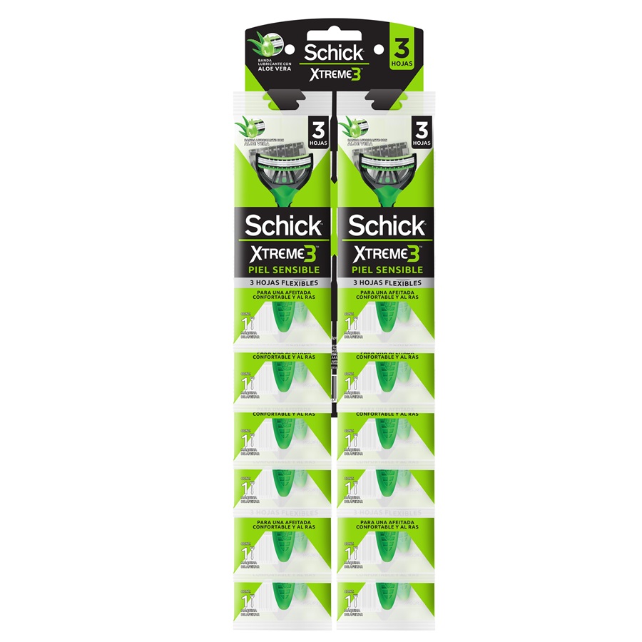 Máquinas Afeitar Xtreme 3 Piel Sensible ( 12 UD )
