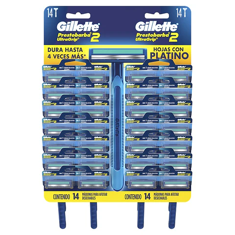 Máquinas Afeitar Gillette Prestobarba Ultragrip 2 ( 28 UD )