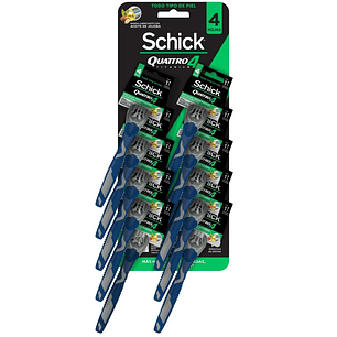 Máquinas Afeitar Schick Quattro Piel Normal ( 10 UD )