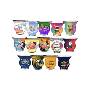 Mate de Vidrio Forrado ( 1 UD )