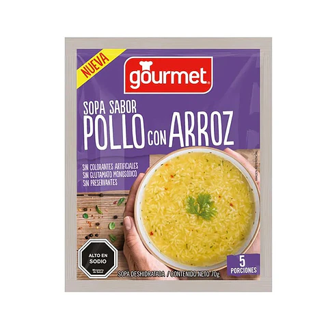 Sopa Pollo con Arroz Gourmet ( 3 UD )