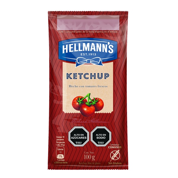 Ketchup Hellmanns Sachet  ( 18 x 100 G ) 1