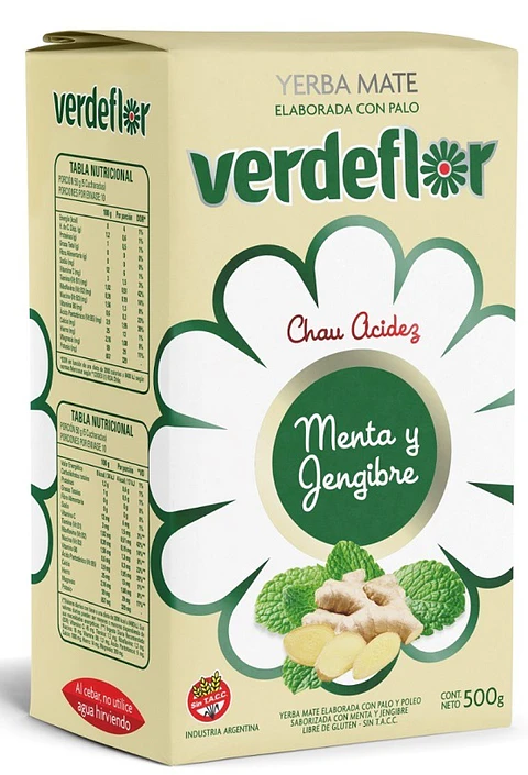 Yerba Mate Verdeflor Menta Jengibre ( 3 x 500 G )