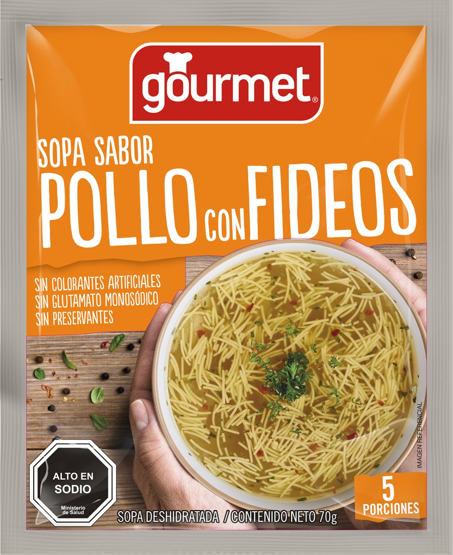 Sopa Pollo con Fideos Gourmet ( 3 UD ) 1