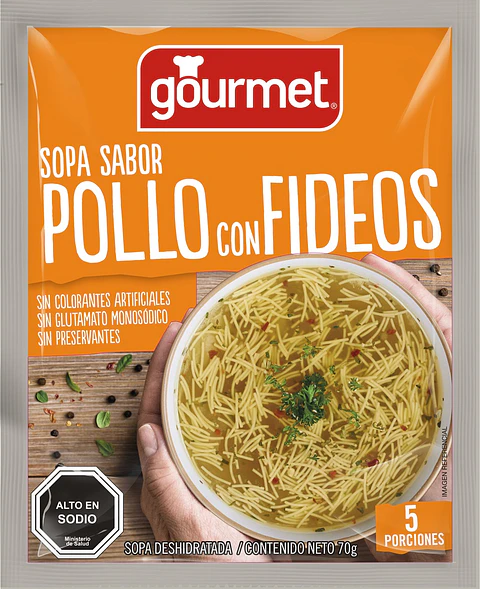 Sopa Pollo con Fideos Gourmet ( 3 UD )
