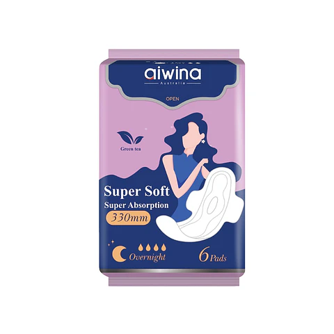 Toalla Femenina Aiwina Nocturna Suave ( 4 x 6 UD )