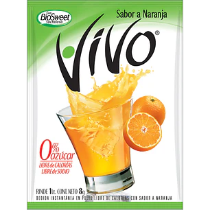 Jugo en Polvo Vivo Naranja ( 12 UD )