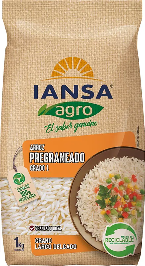 Arroz Grado 1 Pregraneado Iansa Agro ( 5 x 1 KG )