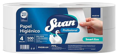 Papel Higiénico Swan Profesional Smart Eco 1 Hoja 500 Metros ( 4 Rollos )