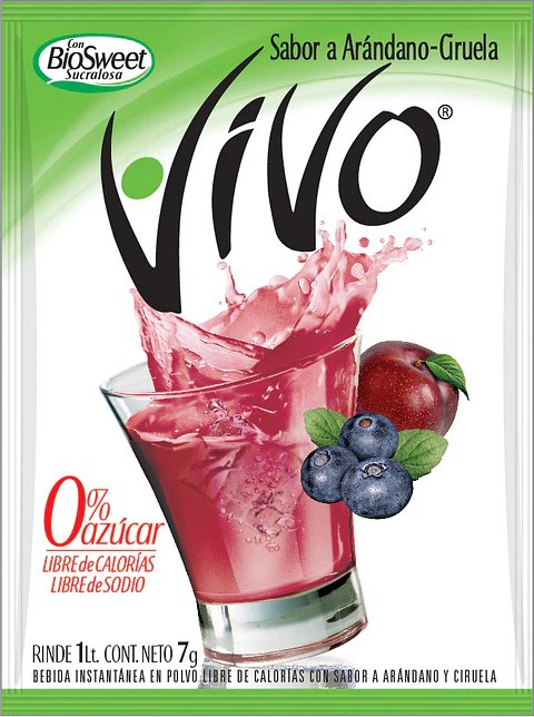 Jugo en Polvo Vivo Arándano y Ciruela ( 12 UD )