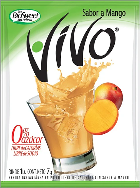 Jugo en Polvo Vivo Mango ( 12 UD )