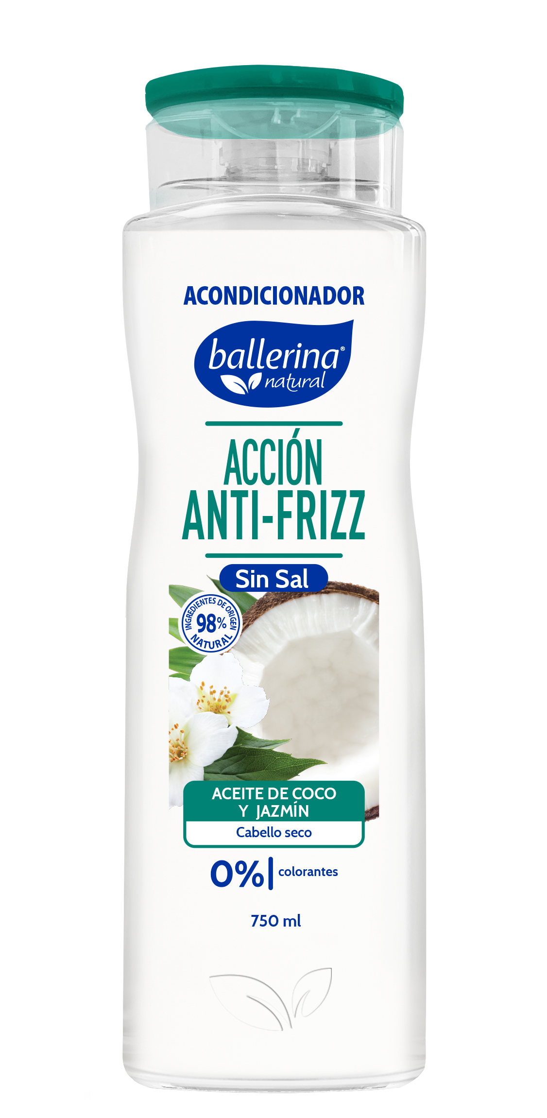 Acondicionador Ballerina Botella Coco Jazmín ( 2 x 750 ML ) 1