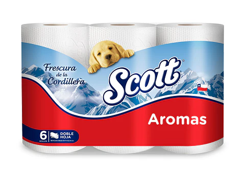 Papel Higiénico Scott Aromas ( 8 x 6 Rollos )