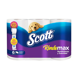 Papel Higiénico Scott Rindemax ( 8 x 6 Rollos )