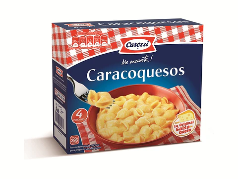 Fideos Caracoquesos Carozzi ( 4 x 296 G )