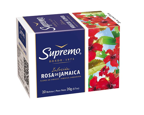 Infusión Rosa de Jamaica Supremo ( 4 x 20 Bolsitas )