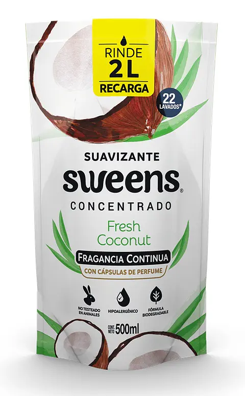 Suavizante Fresh Coconut Sweens Doypack ( 3 x 500 ML )