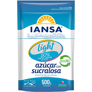 Azucar Light con Sucralosa Iansa ( 5 x 500 G )