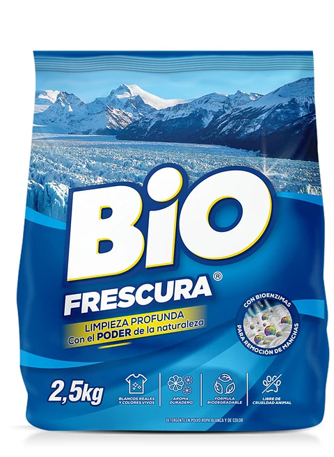 Detergente en Polvo Bio Frescura Campos de Hielo ( 2.5 KG )