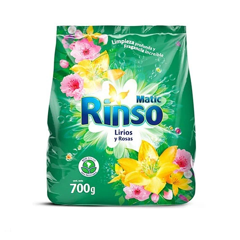 Detergente en Polvo Rinso Matic Lirios y Rosas ( 3 x 700 G )