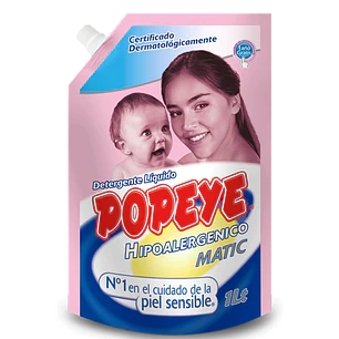 Detergente Líquido Hipoalergénico Doypack Popeye ( 3 x 1 LT )