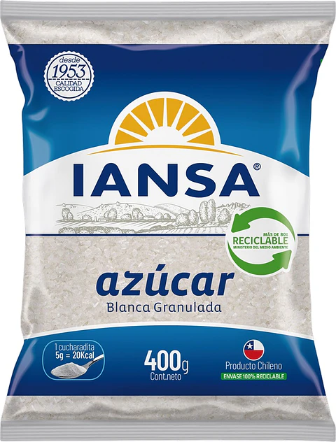 Azúcar Granulada Iansa ( 5 x 400 G )