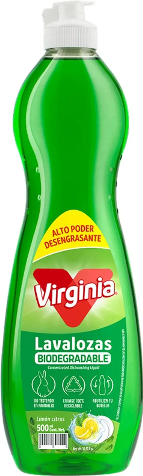 Lavalozas Biodegradable Virginia Limón ( 3 x 500 ML )
