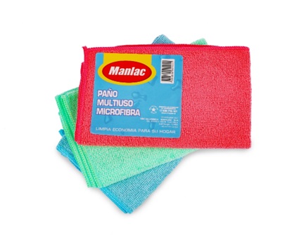 Paño de Microfibra Multiuso Manlac ( 3 UD ) 1