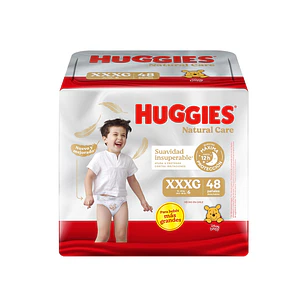 Pañal Huggies Natural Care Quincenal XXXG ( 48 Pañales )