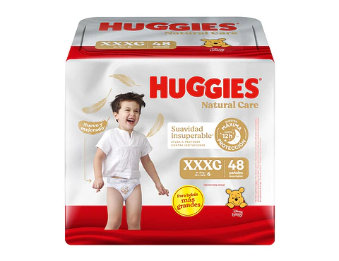 Pañal Huggies Natural Care Quincenal XXXG ( 48 Pañales )