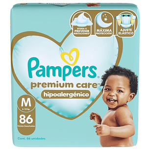 Pañal Pampers Premium Care Quincenal M ( 86 Pañales )