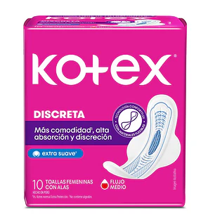 Toalla Femenina Kotex Ultrafina Tela con Alas Antibacterial ( 3 x 10 UD )