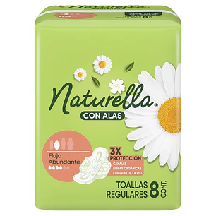 Toalla Femenina Naturella Día Tela con Alas ( 5 x 8 UD )