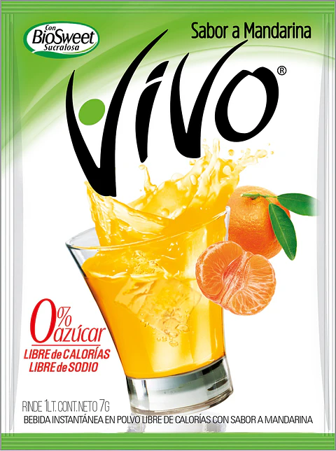 Jugo en Polvo Vivo Mandarina ( 10 UD )