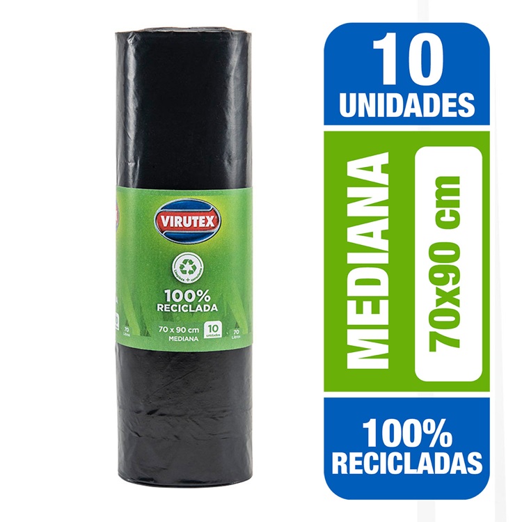 Bolsas de Basura Biorollo Virutex 70 x 90 CM ( 1 Rollo ) 1