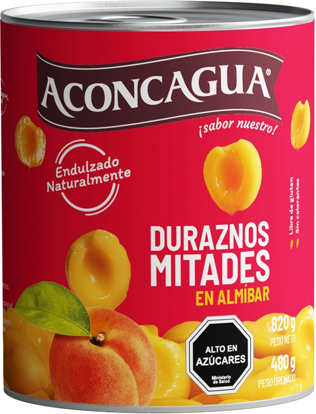 Duraznos Mitades Aconcagua ( 3 x 820 G ) 1