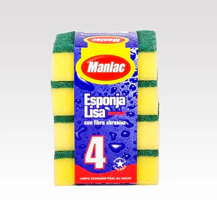 Esponja Lisa Manlac ( 4 x 4 UD )