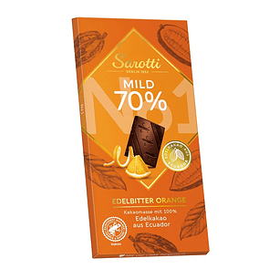 Chocolate en Barra Sarotti 70% Cacao con Naranja ( 100 G )