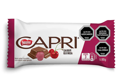 Chocolate Capri Relleno Guinda ( 5 x 90 G )