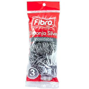 Esponja Silver Inoxidable Fibro ( 5 x 3 UD )