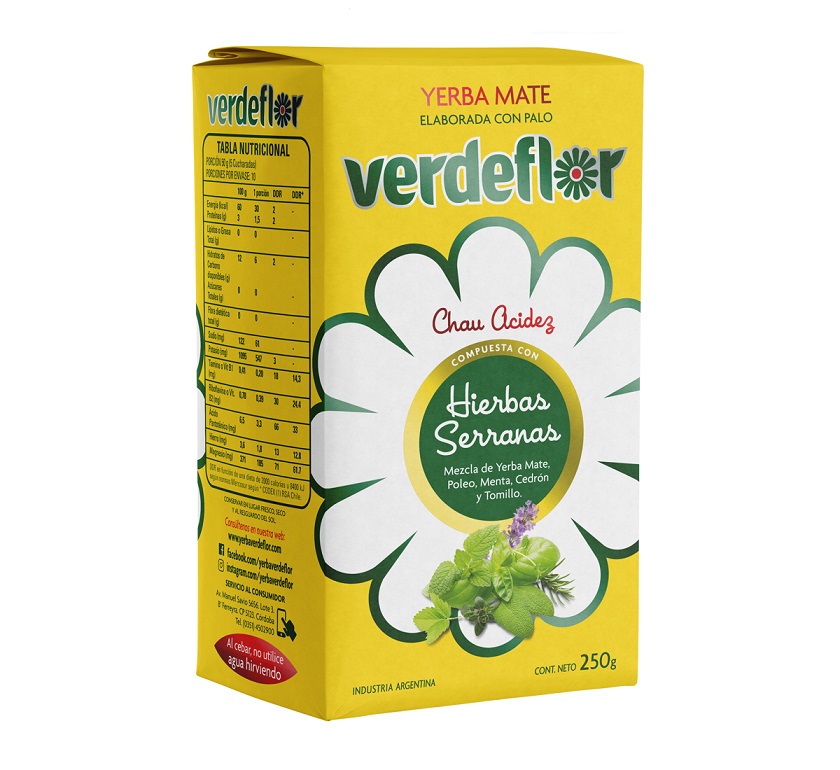 Yerba Mate Verdeflor Serrana ( 3 x 250 G ) 1
