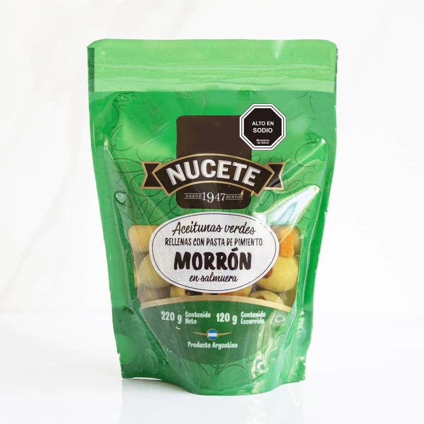 Aceitunas Verdes Rellenas de Pimiento Nucete ( 3 x 220 G ) 1