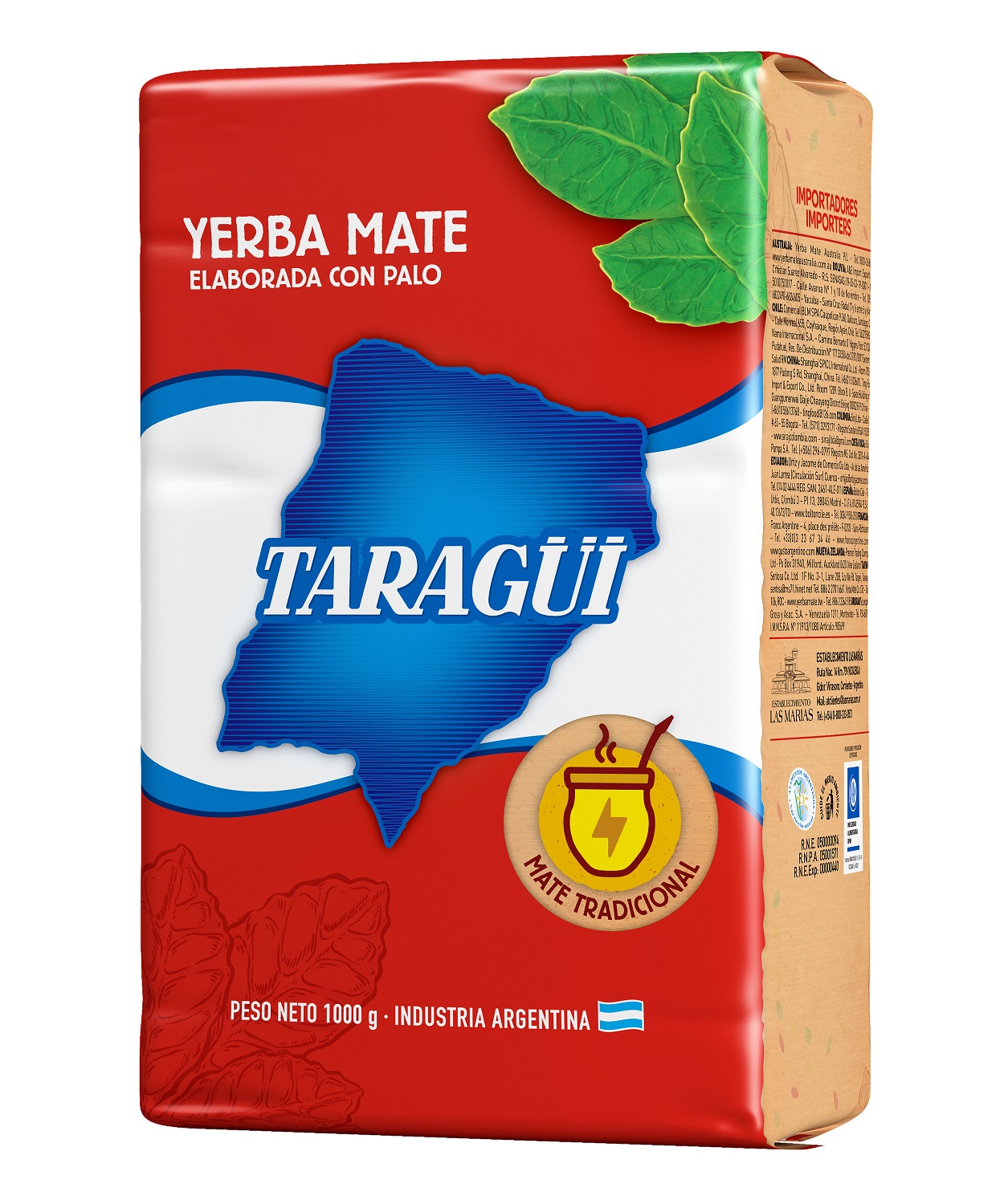 Yerba Mate Tradicional con Palo Taragui ( 2 x 1 KG ) 1