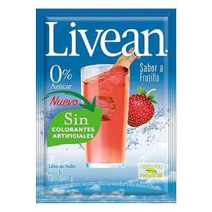Jugo en Polvo Livean Frutilla ( 10 UD )
