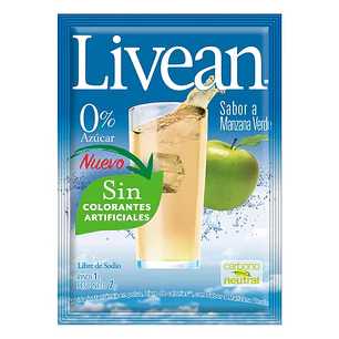 Jugo en Polvo Livean Manzana ( 10 UD )