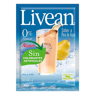 Jugo en Polvo Livean Pera ( 10 UD )