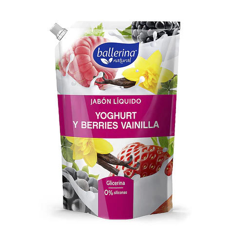 Jabón Ballerina Doypack Yoghurt Berries y Vainilla ( 2 x 750 ML )