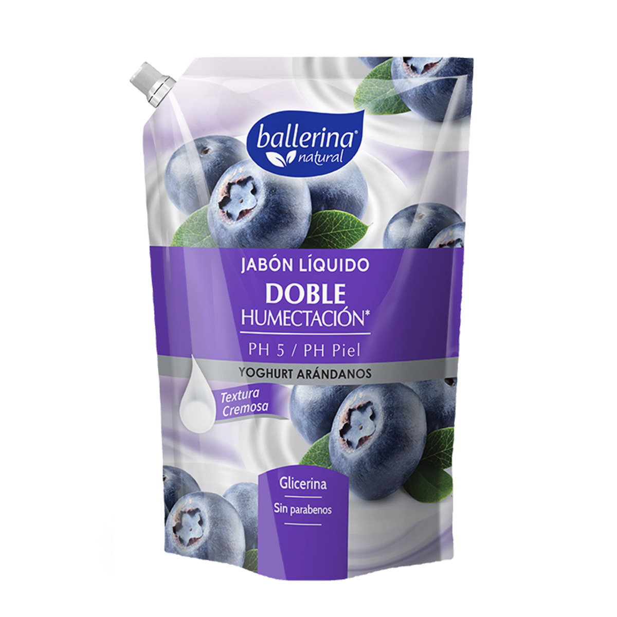 Jabón Ballerina Doypack Yoghurt Arándano ( 2 x 750 ML ) 1
