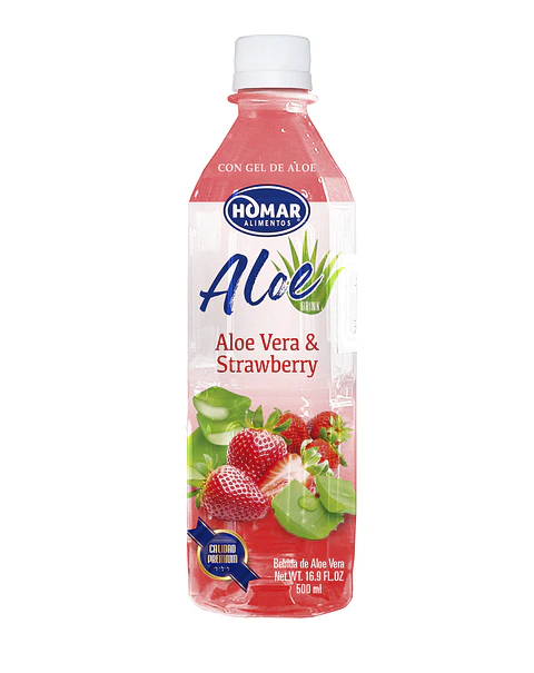 Jugo Aloe Vera Homar Frutilla ( 5 x 500 ML )